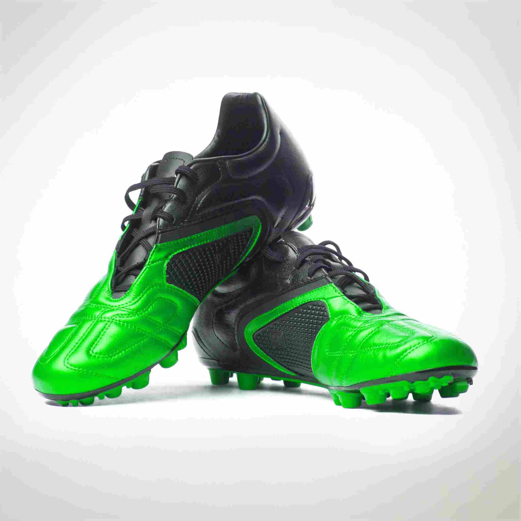 green soccer shoes